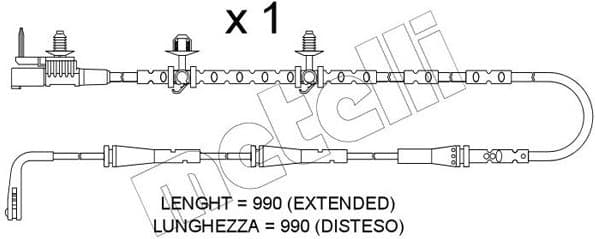 Warning Contact, brake pad wear SU.402