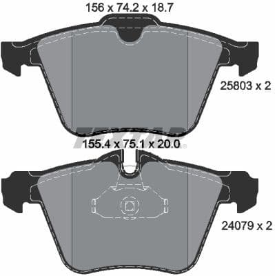 Brake Pad Set, disc brake Q+ 2580301