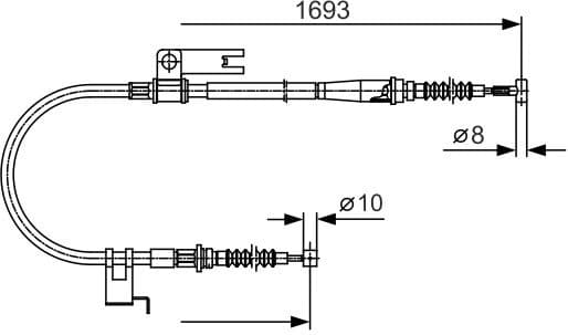 Cable, parking brake 1 987 477 917 - image 2