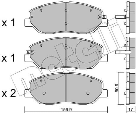 Brake Pad Set, disc brake 22-0787-0