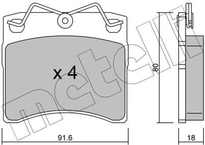 Brake Pad Set, disc brake 22-0163-0