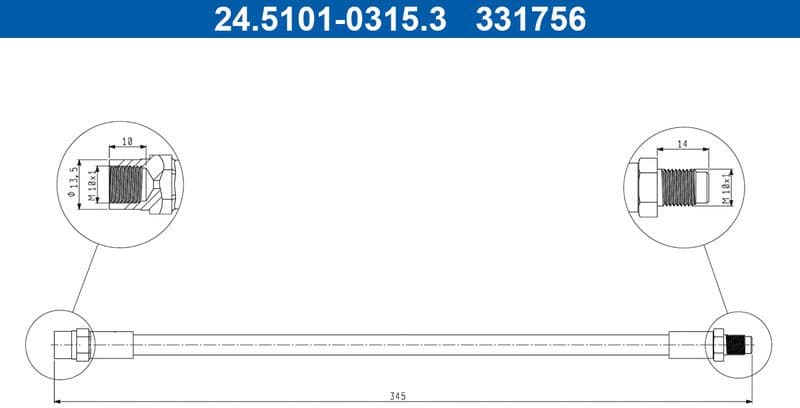 Brake Hose 24.5101-0315.3