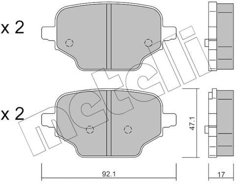 Brake Pad Set, disc brake 22-1245-0