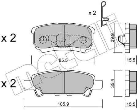 Brake Pad Set, disc brake 22-0737-0