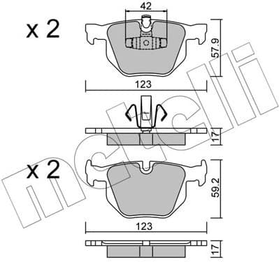 Brake Pad Set, disc brake 22-0643-0