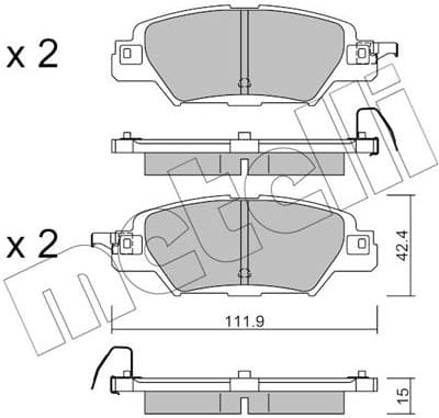 Brake Pad Set, disc brake 22-1158-0