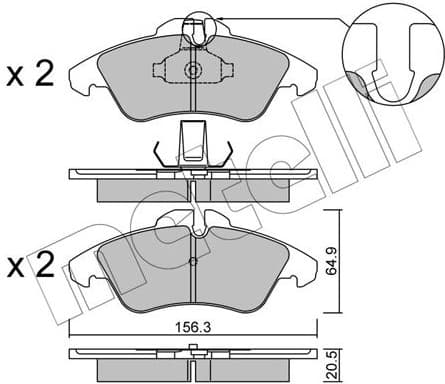 Brake Pad Set, disc brake 22-0256-1