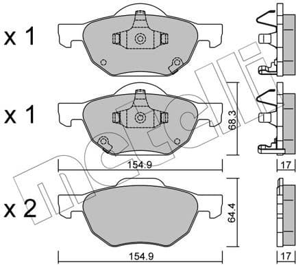 Brake Pad Set, disc brake 22-0730-0