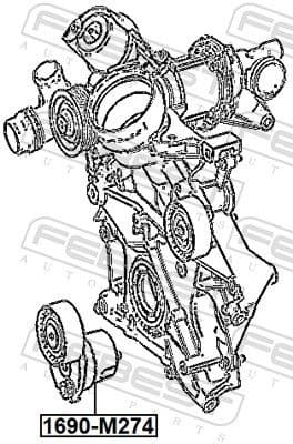 Belt Tensioner, V-ribbed belt 1690-M274 - image 2