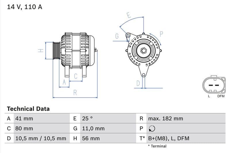 Alternator 0986082320 - image 3