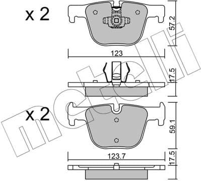 Brake Pad Set, disc brake 22-0963-0