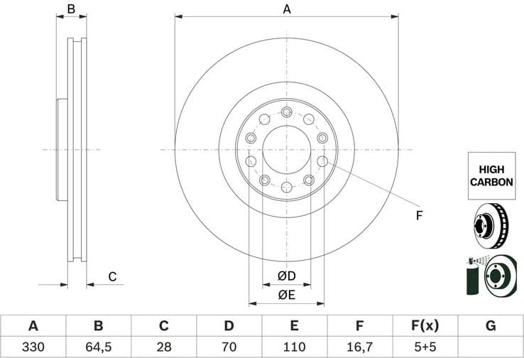 Brake Disc 0986479E88 - image 2