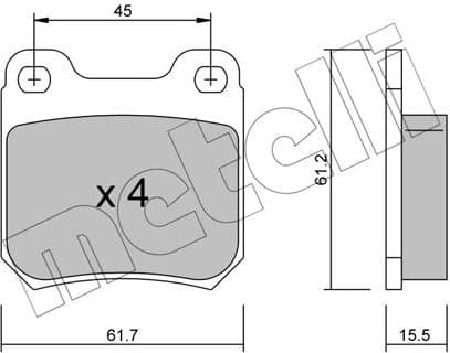 Brake Pad Set, disc brake 22-0275-0