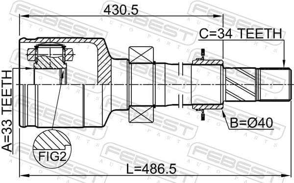 Joint Kit, drive shaft 2411-CAPTRH - image 2