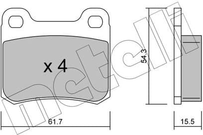 Brake Pad Set, disc brake 22-0092-1