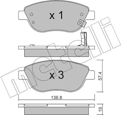 Brake Pad Set, disc brake 22-0322-2