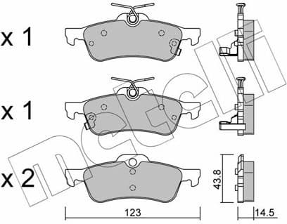 Brake Pad Set, disc brake 22-0556-1