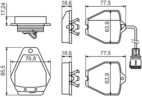 Brake Pad Set, disc brake 0986494436 - image 2