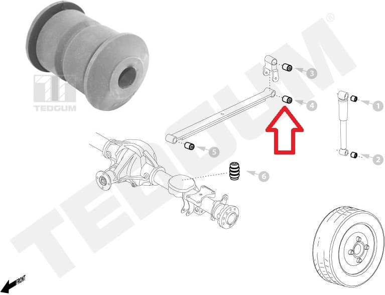 Bushing leaf spring TED77380