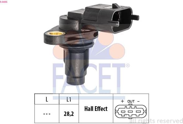 Sensor, camshaft position Made in Italy - OE Equivalent 9.0695
