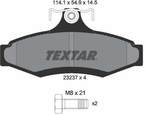 Brake Pad Set, disc brake 2323701
