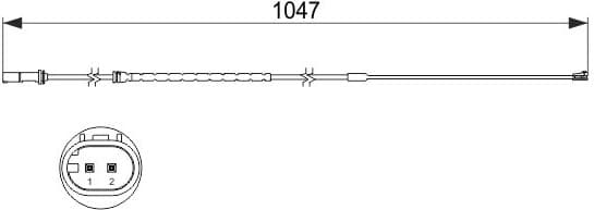 Warning Contact, brake pad wear 1 987 473 512 - image 6