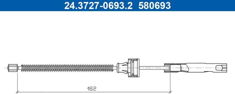 Cable Pull, parking brake 24.3727-0693.2