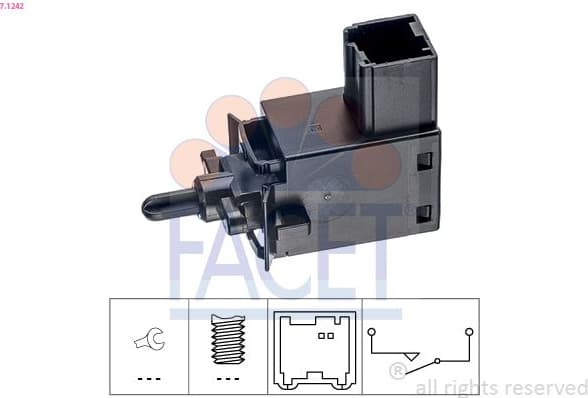 Switch, clutch control (cruise control) Made in Italy - OE Equivalent 7.1242