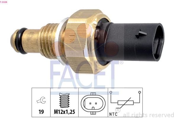 Sensor, fuel temperature Made in Italy - OE Equivalent 7.3338