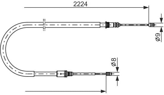 Cable Pull, parking brake 1 987 482 303 - image 2