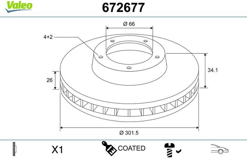 Brake Disc COATED 672677