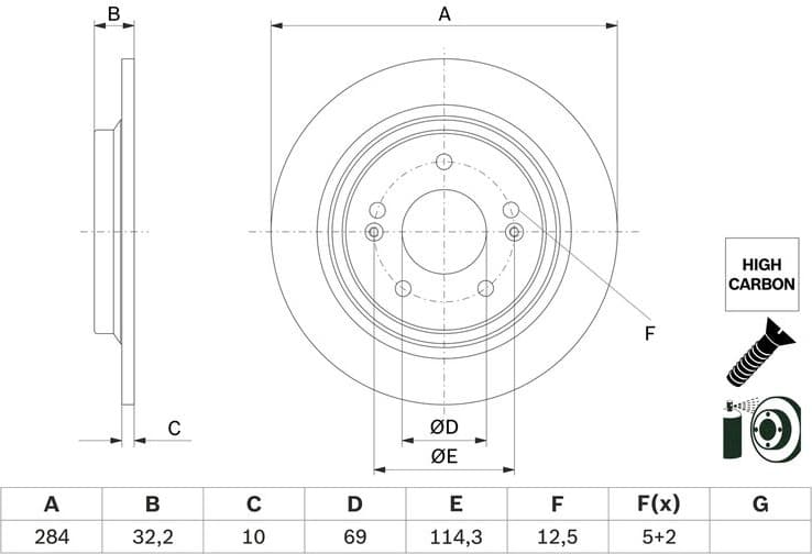 Brake Disc 0 986 479 G77 - image 2