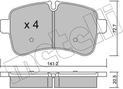 Brake Pad Set, disc brake 22-0711-0