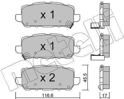 Brake Pad Set, disc brake 22-1084-0