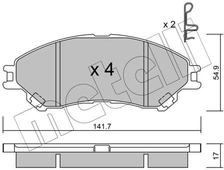 Brake Pad Set, disc brake 22-0996-0