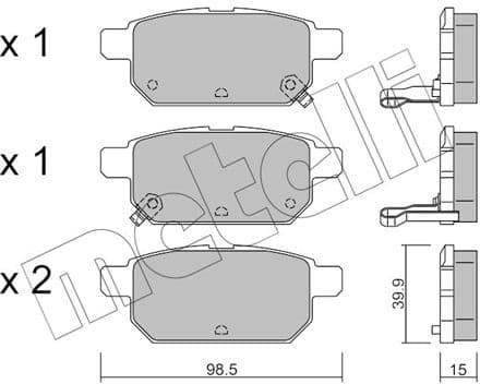 Brake Pad Set, disc brake 22-0915-0