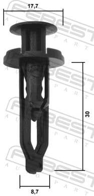Clip, trim/protection strip 88570-102 - image 2