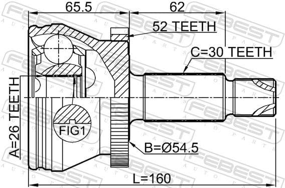 Joint Kit, drive shaft 2210-SOR15A52 - image 2