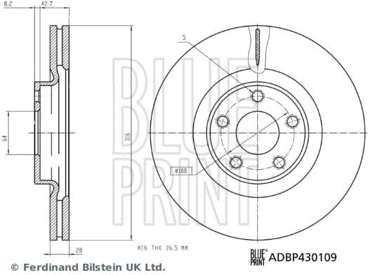 Brake Disc ADBP430109 - image 2