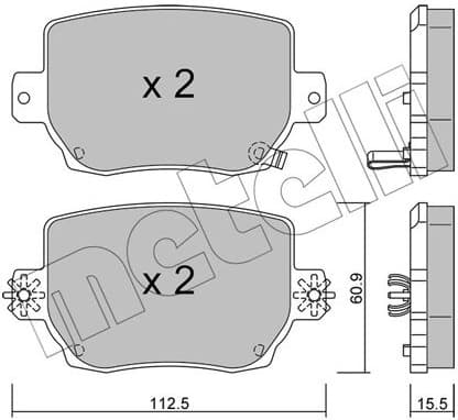 Brake Pad Set, disc brake 22-1334-0