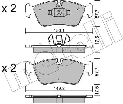 Brake Pad Set, disc brake 22-0640-0