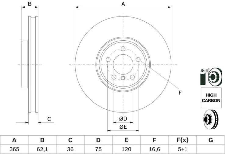 Brake Disc 0986479635 - image 6
