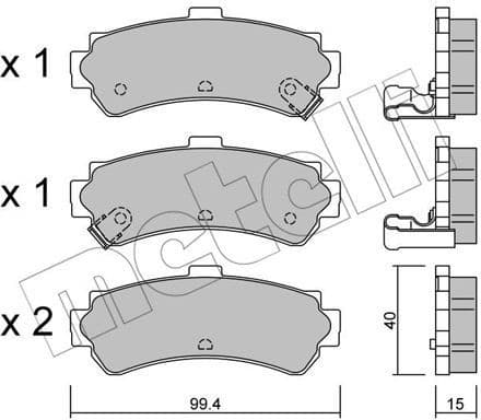 Brake Pad Set, disc brake 22-0403-0