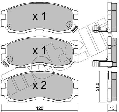 Brake Pad Set, disc brake 22-0224-0