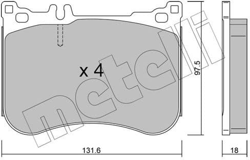 Brake Pad Set, disc brake 22-1197-0