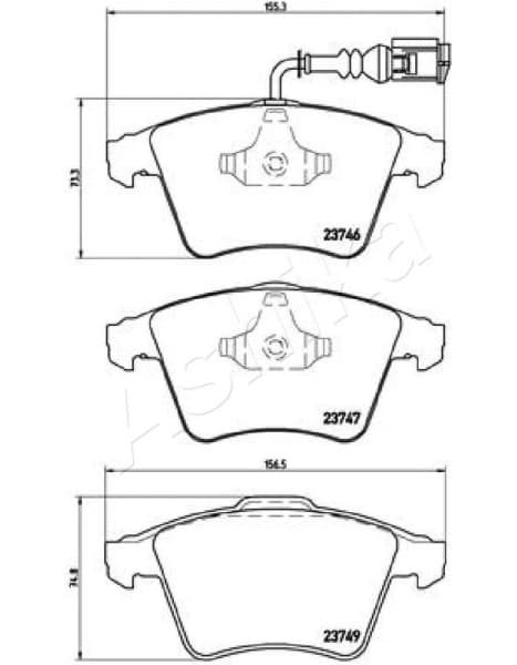Brake Pad Set, disc brake 50-00-0954 - image 2