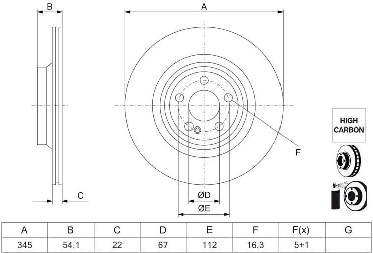Brake Disc 0 986 479 J51