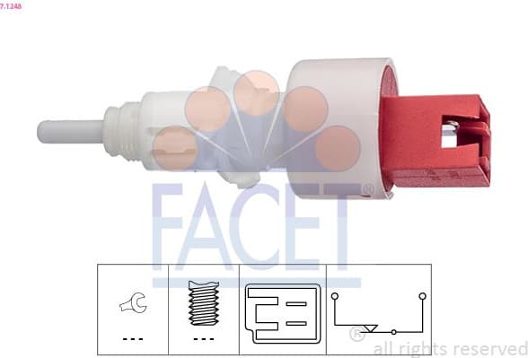 Switch, clutch control (cruise control) Made in Italy - OE Equivalent 7.1248