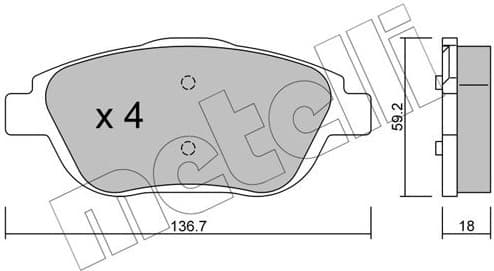 Brake Pad Set, disc brake 22-0852-0