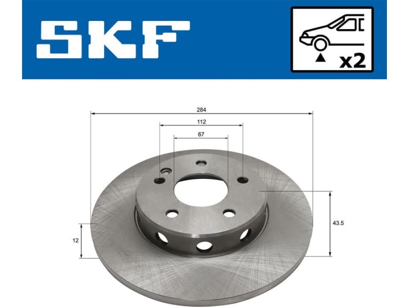 Brake Disc VKBD80366S2 - image 2